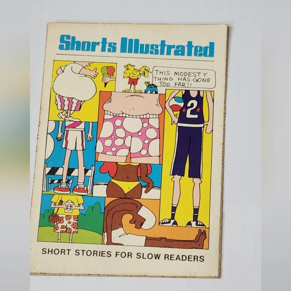 Vintage 1973 Fleer Crazy Magazine Covers Sticker - Shorts Illustrated Parody